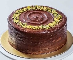 Özel Yapım Çikolatalı Fıstıklı Yaş Pasta